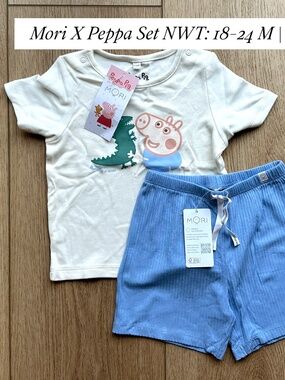 Mori x Peppa Pig Set NWT 18-24M